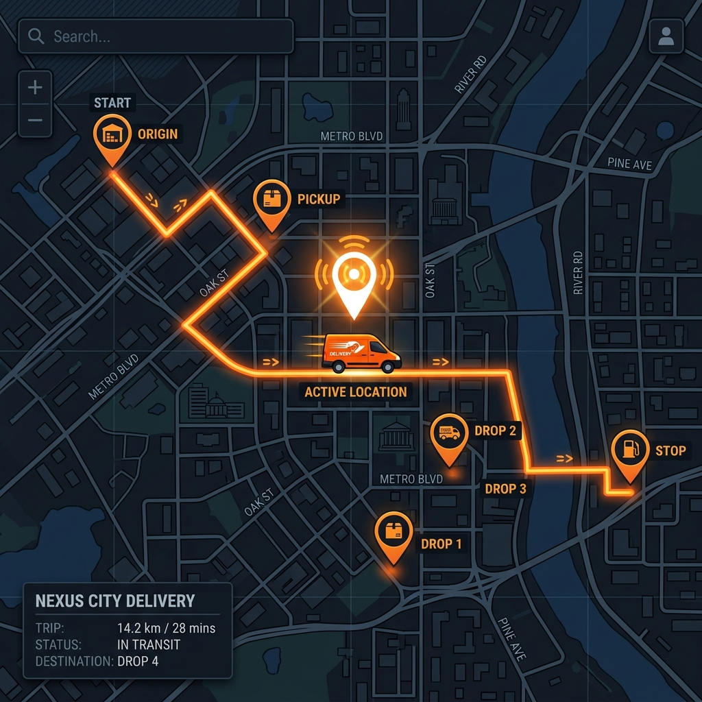 Domino's Pizza Store Locator Map Illustration